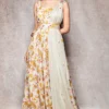 Ajiesh Oberoi Ghee Colored Printed Maxi Dress