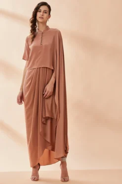 Aakaar Faded Rose Pink Loop Dress