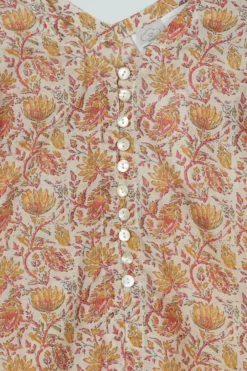 Ambar Pink Floral Printed Dress For Girls -AOZA Wear Style Shop AMBAR072296 3