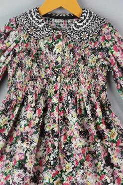 Bagichi Multi-Colored Cotton Printed Dress For Girls -AOZA Wear Style Shop BAGI022202 3