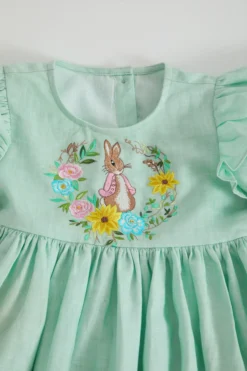 Bagichi Pastel Green Embroidered Dress For Girls -AOZA Wear Style Shop BAGI102105 3