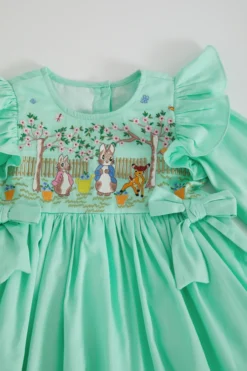 Bagichi Mint Green Embroidered Dress For Girls -AOZA Wear Style Shop BAGI102109 3