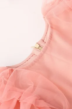 BYB PREMIUM Peachy Pink Embellished Dress For Girls -AOZA Wear Style Shop BYBC042281 6