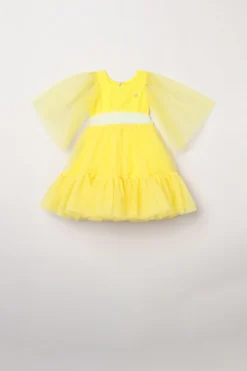 BYB PREMIUM Yellow Tulle Dress For Girls