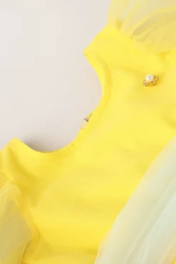 BYB PREMIUM Yellow Tulle Dress For Girls -AOZA Wear Style Shop BYBC042282 3