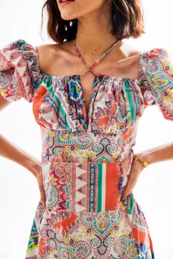 Cin Cin Multi-Colored Printed Dress -AOZA Wear Style Shop CINC032236 3