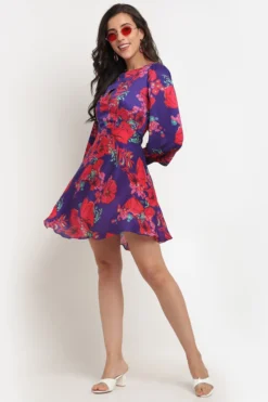 Ewoke Multi-Colored Printed Mini Dress