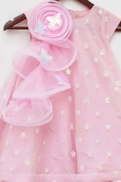 Fayon Kids Baby Pink Embroidered Dress For Girls -AOZA Wear Style Shop FYKC122138 3