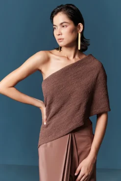 ILk By Shikha And Vinita Beige Crepe Saree Dress -AOZA Wear Style Shop ILKL112272 3