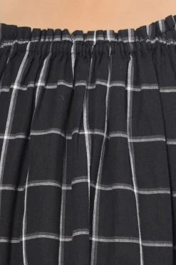 Mini Chic Black Checkered Dress For Girls -AOZA Wear Style Shop MICH122129 3