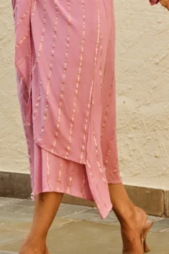Palak & Mehak Pink Soft Rayon Crepe Dress -AOZA Wear Style Shop PAME052335 3