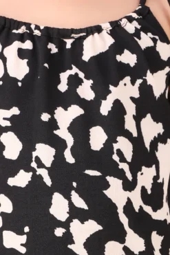 Phee-B Black & White Printed Midi Dress For Girls -AOZA Wear Style Shop PHEEB042208 3