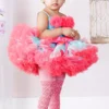 Pink Cow Pink Pom-Pom Embelished Dress For Girls