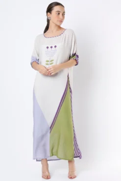 Soup By Sougat Paul White Printed Dress With Slip