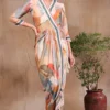 Soup By Sougat Paul Multi-Colored Printed Overlap Dress
