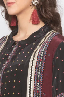 Soup By Sougat Paul Multi Colored Embroidered & Printed Jacket With Maxi Dress -AOZA Wear Style Shop SBSP022001 3