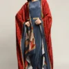 Soup By Sougat Paul Navy Blue Draped Dress With Printed Cape