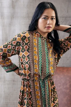 Soup By Sougat Paul Multi-Colored Crepe Printed Dress -AOZA Wear Style Shop SBSP042310 3