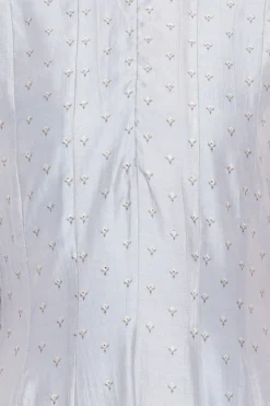 Soup By Sougat Paul Blue & Off White Embroidered Printed Maxi Dress -AOZA Wear Style Shop SBSP051914 3