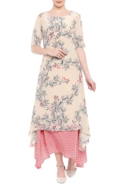 Soup By Sougat Paul Pink Printed Wrap Dress