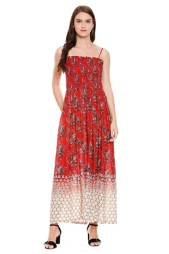 Soup By Sougat Paul Red Printed Dress With Jacket -AOZA Wear Style Shop SBSP072058 3