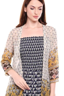 Soup By Sougat Paul Multi Colored Printed Dress With Jacket -AOZA Wear Style Shop SBSP072077 3