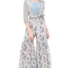 Soup By Sougat Paul Blue & Off White Printed Sharara Dress