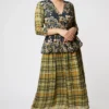 Soup By Sougat Paul Olive Green Printed Dress