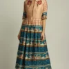 Soup By Sougat Paul Multi-Colored Chanderi Maxi Dress