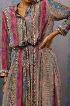 Soup By Sougat Paul Multi-Coloured Embroidered Dress -AOZA Wear Style Shop SBSP092254 3