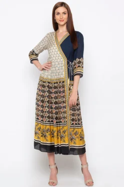 Soup By Sougat Paul Multicolored Printed Wrap Dress