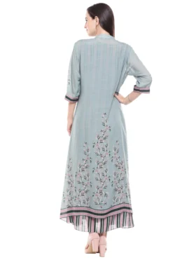 Soup By Sougat Paul Pink Printed A-line Dress With Jacket -AOZA Wear Style Shop SBSP121943 2