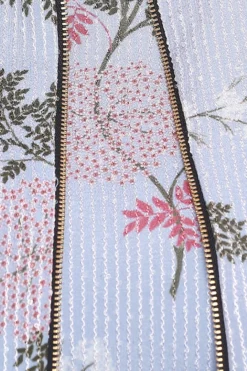 Soup By Sougat Paul Blue Floral Printed Draped Dress With Jacket -AOZA Wear Style Shop SBSP121944 4