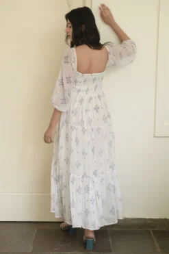 TARO Ivory Motifs Printed Tiered Dress -AOZA Wear Style Shop TARC092163 3