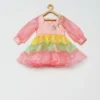 Tutus By Tutu Multi-Colored Embroidered Dress For Girls