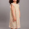 My Litte Lambs Pale Pink Block Printed Maxi Dress For Girls