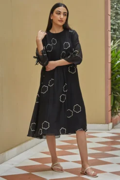 Vaayu Onyx Printed Dress