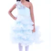 Rani Kidswear Powder Blue One-Shoulder Ruffled Dress For Girls