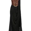 Roshni Chopra Black Pre Draped Saree Dress With Embroidered Jacket
