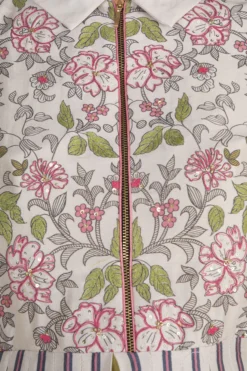 Soup By Sougat Paul Ivory Embroidered Printed Midi Dress -AOZA Wear Style Shop sbsp021989 4