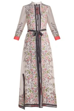 Soup By Sougat Paul Ivory Embroidered Printed Jacket Dress