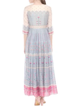 Soup By Sougat Paul Blue Printed Maxi Dress