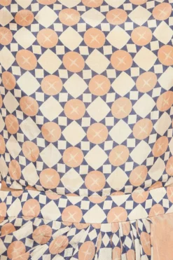 Soup By Sougat Paul Peach Draped Dress With Embellished Jacket -AOZA Wear Style Shop sbsp081912 4