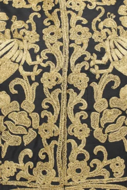 Sonali Gupta Black Zari Embroidered Front Open Dress Kurta With Straight Pants -AOZA Wear Style Shop sogc310816s05 e