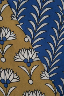 Soup By Sougat Paul Blue And Mustard Printed Maxi Dress -AOZA Wear Style Shop sopc081802 d