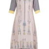 Soup By Sougat Paul Pink And Blue Printed Knee Length Dress
