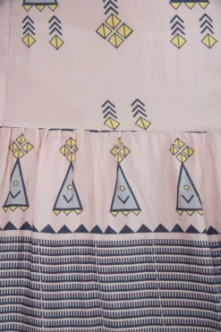 Soup By Sougat Paul Pink And Blue Printed Knee Length Dress -AOZA Wear Style Shop sopc081819 d